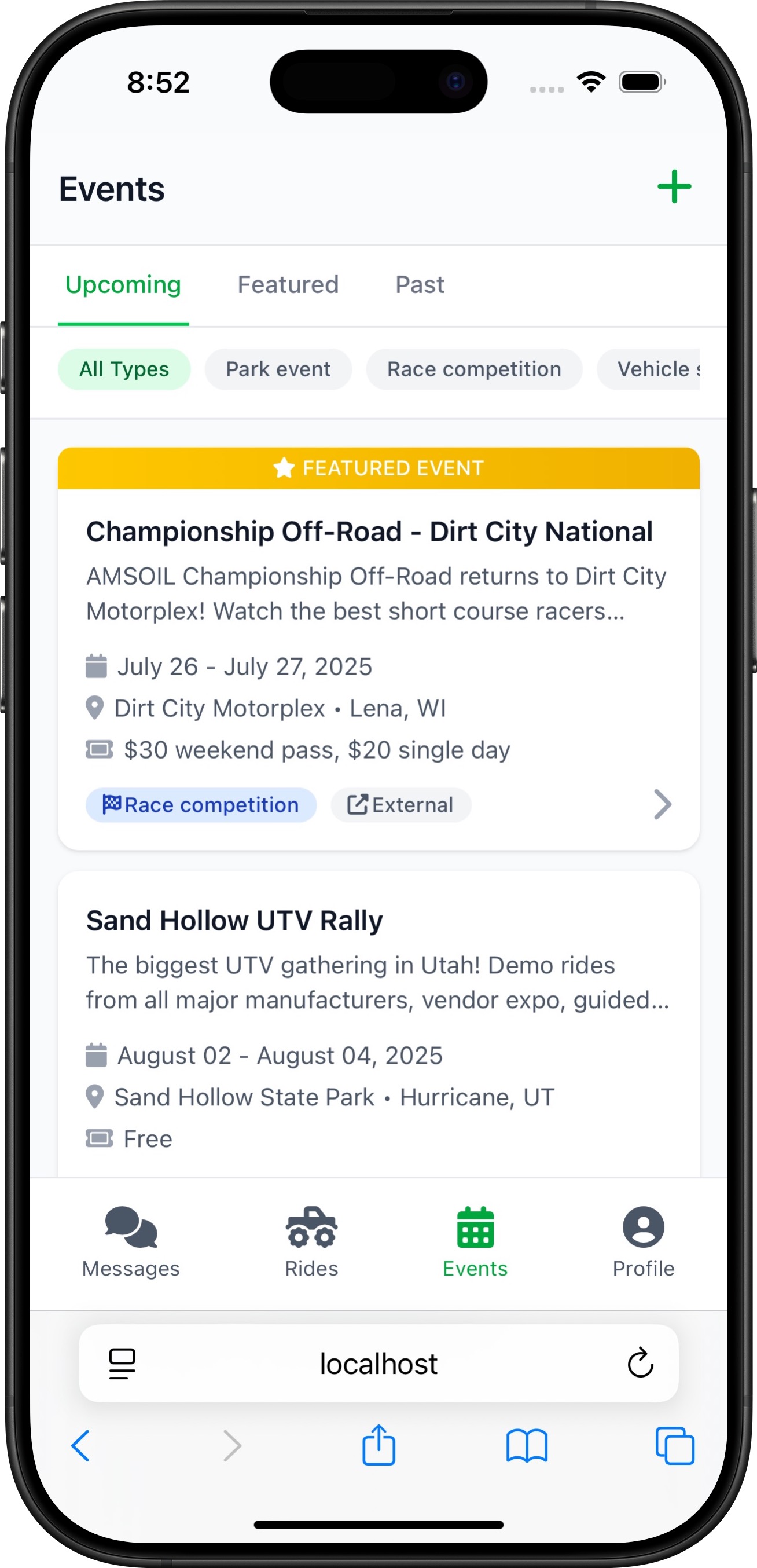 Browse Events