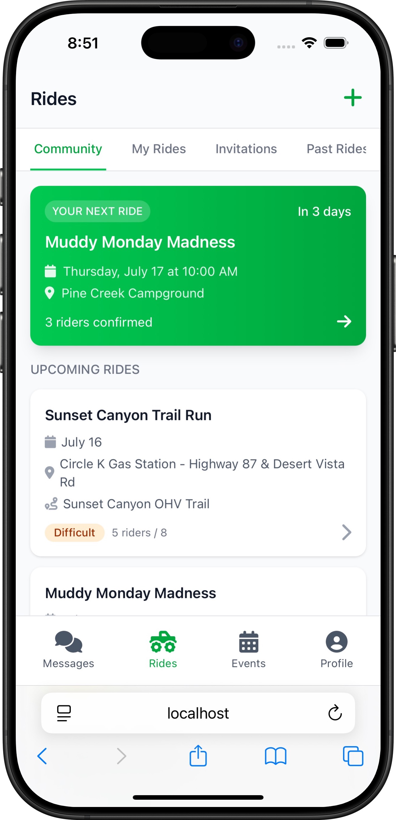 Browse Rides